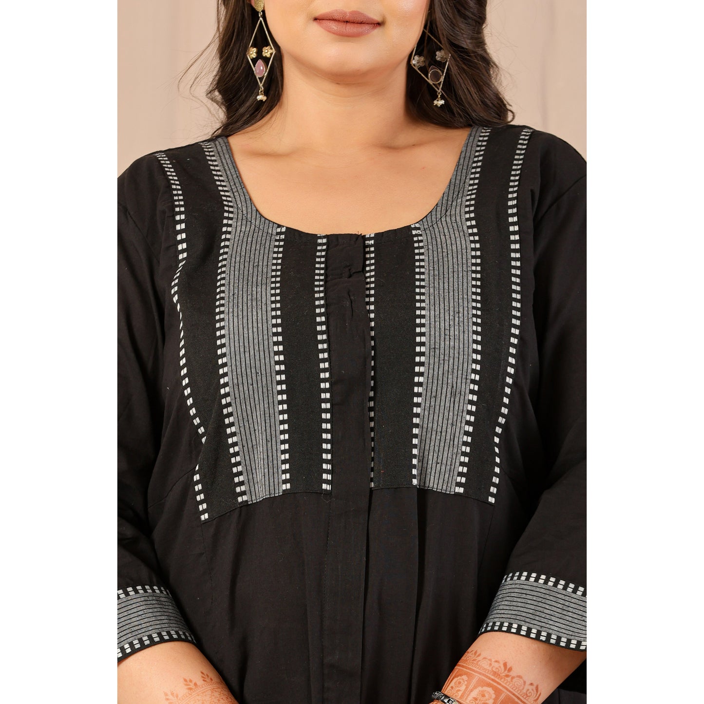 Cotton Black Kurta & Pant Set