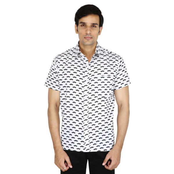Exclusive Men’s Jaipuri Hand Block Mooch Print Casual Cotton Shirt (BSHS0246)