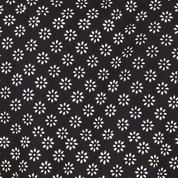 Men’s Hand Block Floral Print Black Cotton Shirt (BSHS0148)