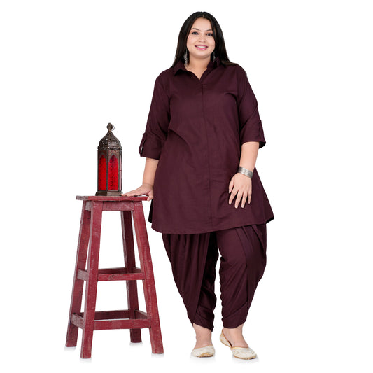 Brown Dhoti Set