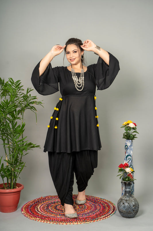 Plus Size Dhoti Set