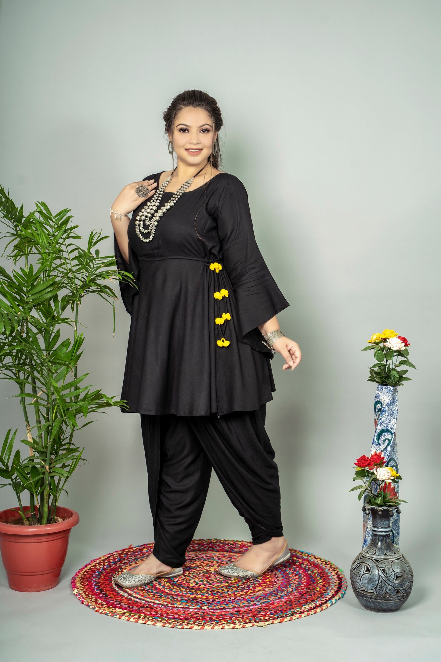 Plus Size Dhoti Set