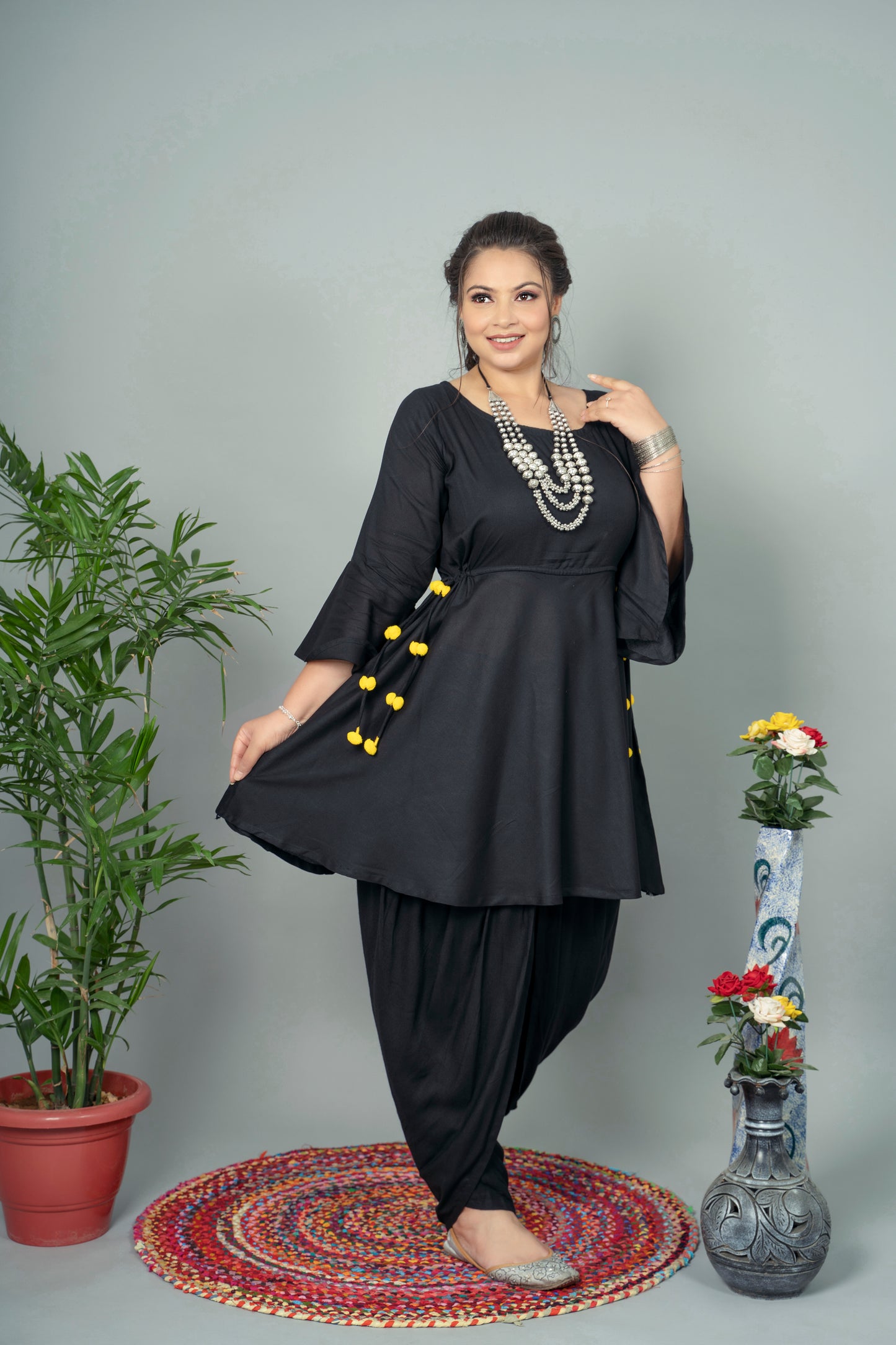 Plus Size Dhoti Set