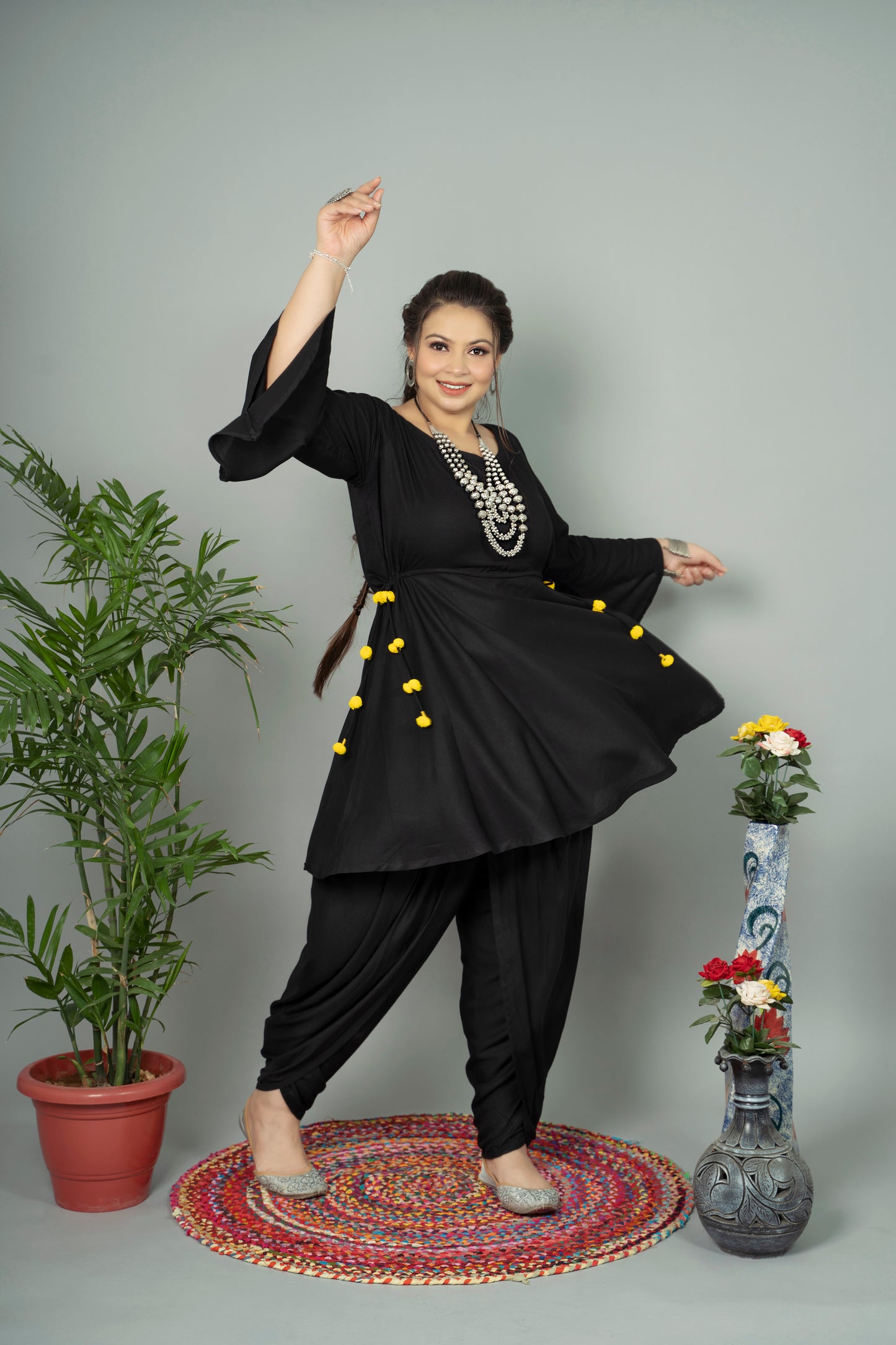 Plus Size Dhoti Set