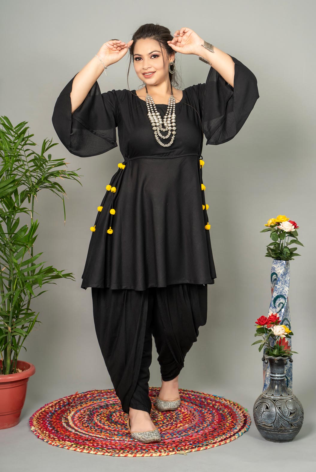 Plus Size Dhoti Set