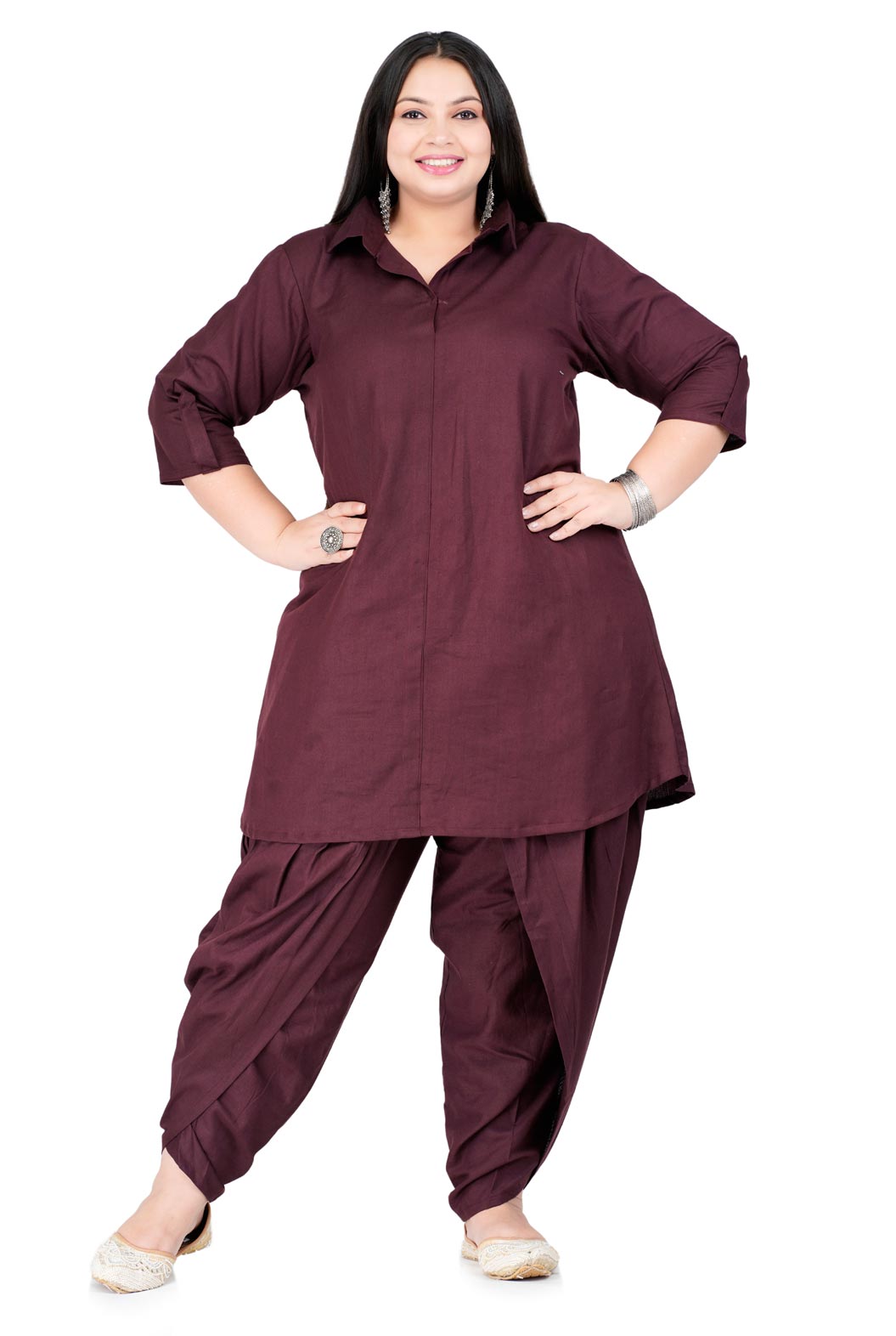 Brown Dhoti Set