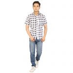 Exclusive Men’s Jaipuri Hand Block Eagle Print Casual Cotton Shirt (BSHS0229)